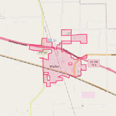 Map of Waller