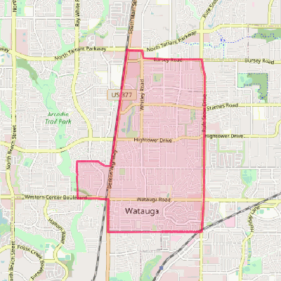 Map of Watauga