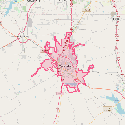 Map of Waxahachie