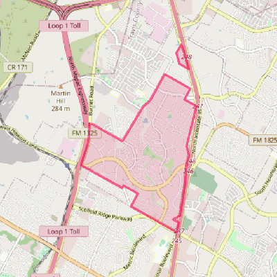 Map of Wells Branch