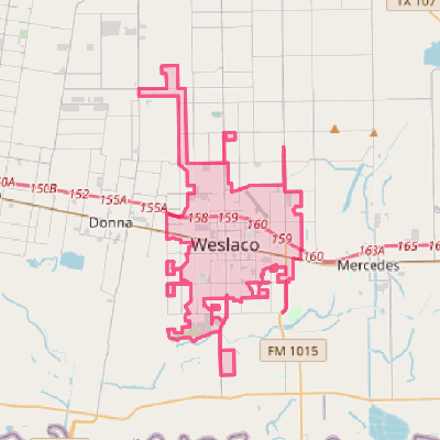 Map of Weslaco