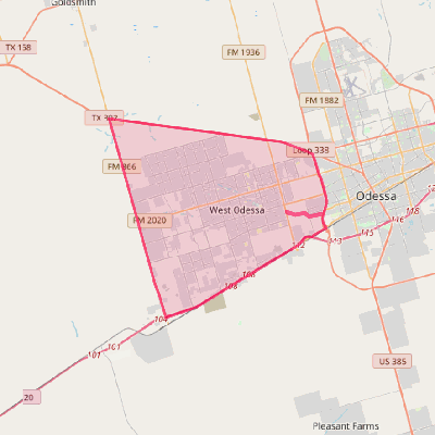 Map of West Odessa