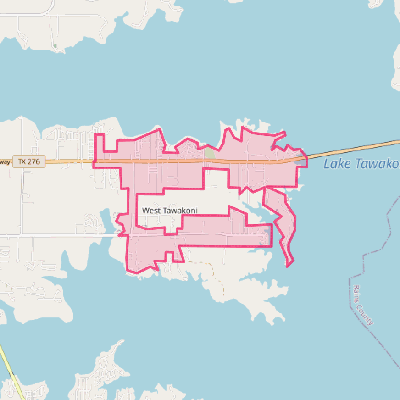 Map of West Tawakoni