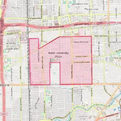 Map of West University Place