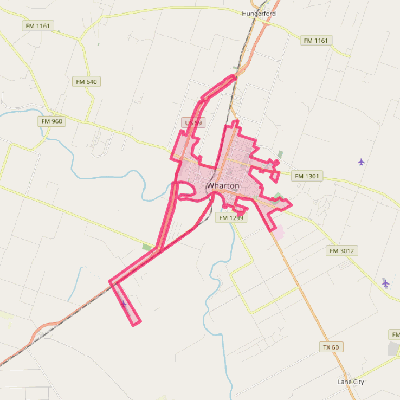 Map of Wharton