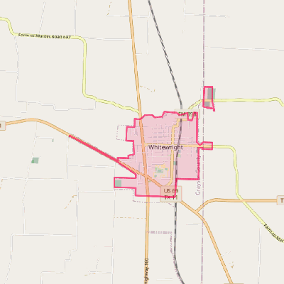 Map of Whitewright