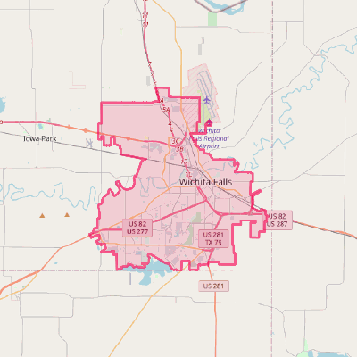 Map of Wichita Falls