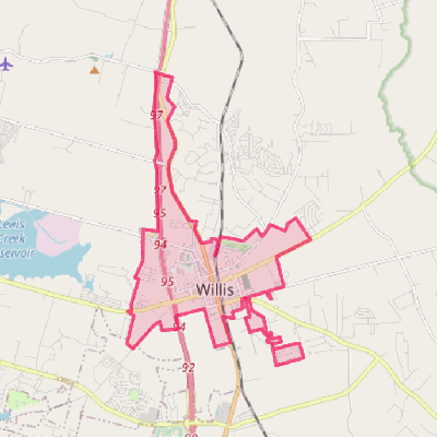 Map of Willis