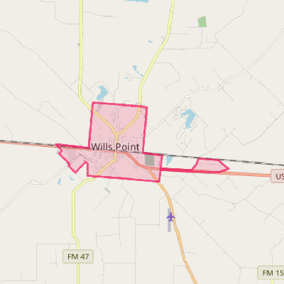 Map of Wills Point