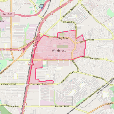 Map of Windcrest