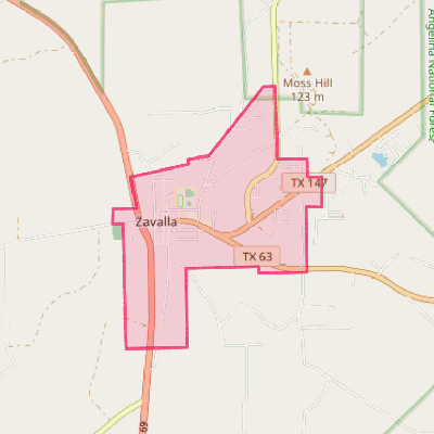 Map of Zavalla