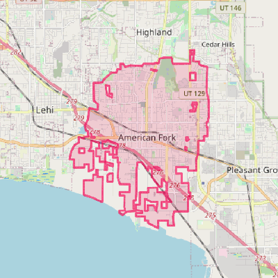 Map of American Fork