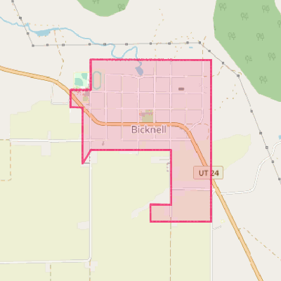 Map of Bicknell