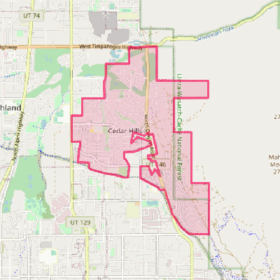 Map of Cedar Hills