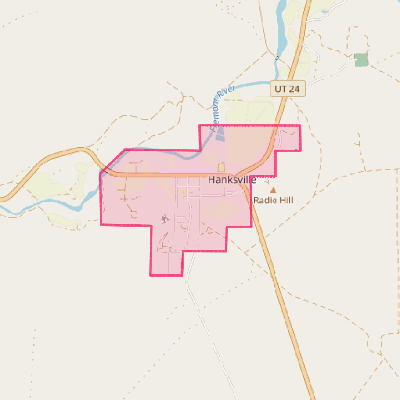 Map of Hanksville