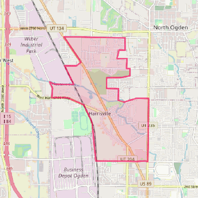 Map of Harrisville