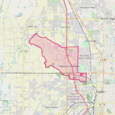 Map of Marriott-Slaterville