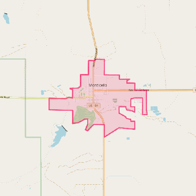 Map of Monticello