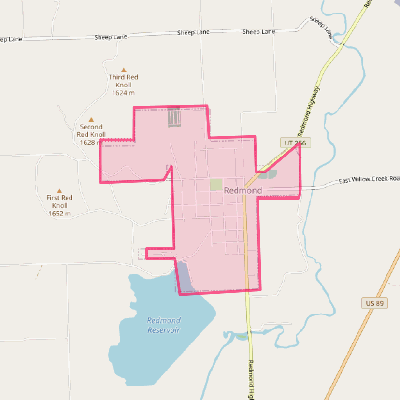 Map of Redmond