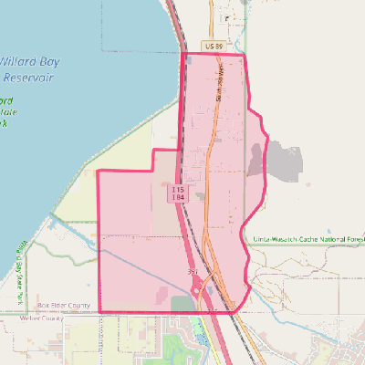 Map of South Willard