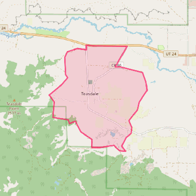 Map of Teasdale