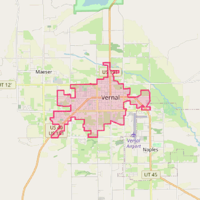 Map of Vernal