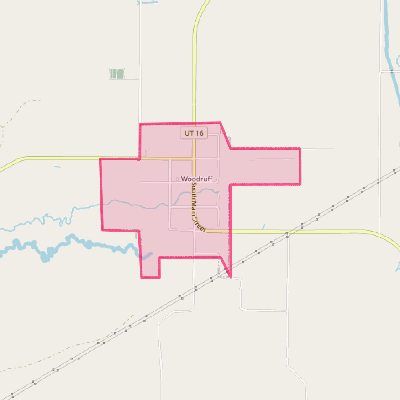 Map of Woodruff