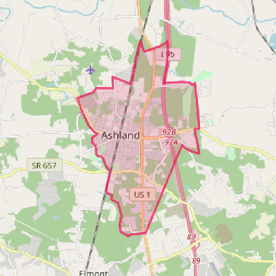 Map of Ashland