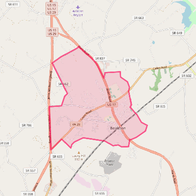 Map of Bealeton