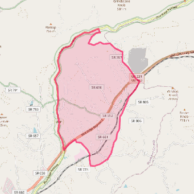 Map of Blue Ridge