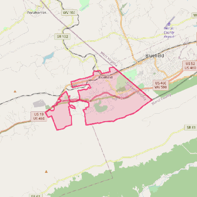 Map of Bluefield