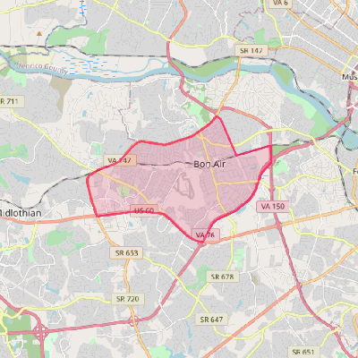 Map of Bon Air