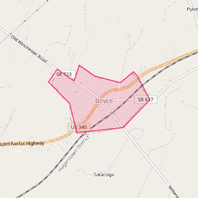 Map of Boyce