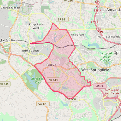 Map of Burke