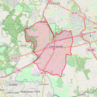 Map of Centreville