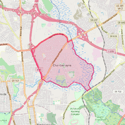 Map of Chamberlayne