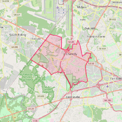 Map of Chantilly