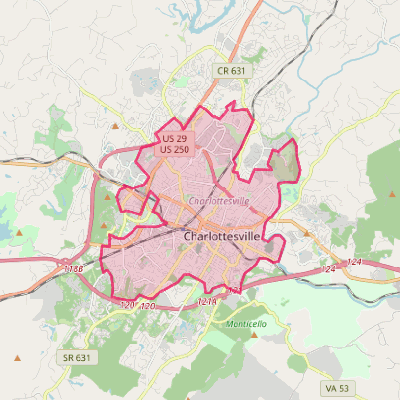 Map of Charlottesville