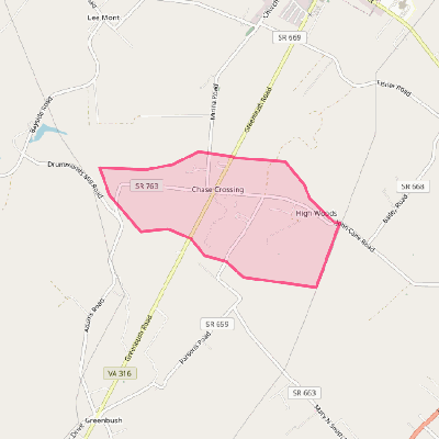 Map of Chase Crossing