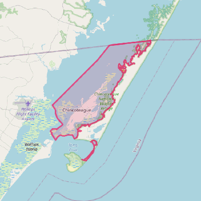 Map of Chincoteague