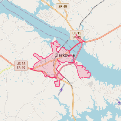 Map of Clarksville