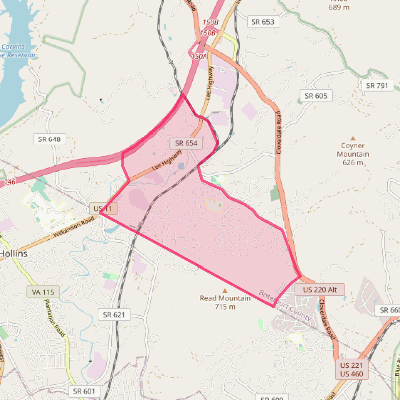 Map of Cloverdale