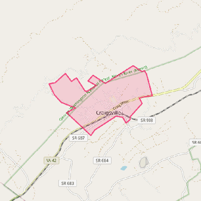 Map of Craigsville