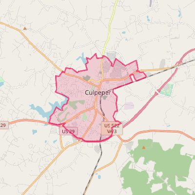 Map of Culpeper