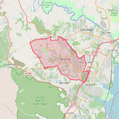 Map of Dale City