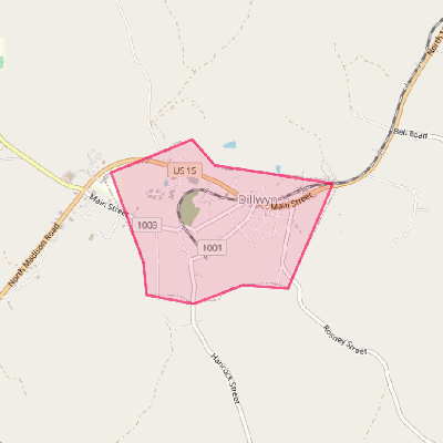 Map of Dillwyn