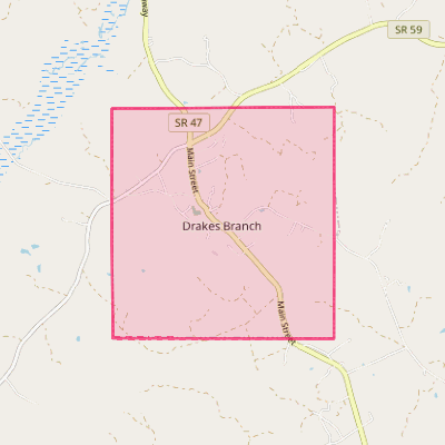 Map of Drakes Branch