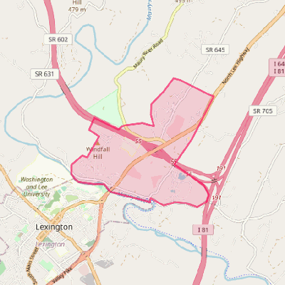 Map of East Lexington