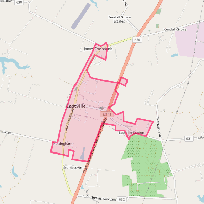 Map of Eastville