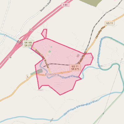 Map of Edinburg